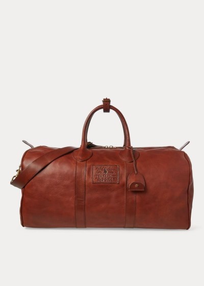 Men's Polo Ralph Lauren Heritage Leather Duffel Bag | 246973VDG